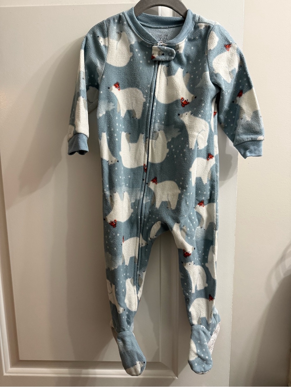 Just One You by Carter’s Blue Polar Bear Print Footed Pajamas